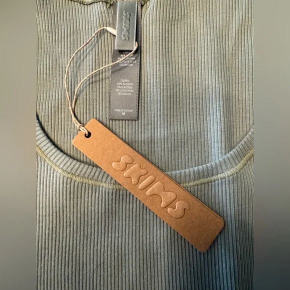 SKIMS Cotton Ribbed Tank - Mineral - Picture 3 of 4